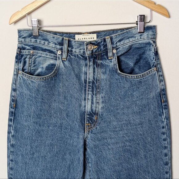 SLVRLAKE Indiana Jeans Born To Run Blue Wide Leg Flare 29 - Picture 8 of 11